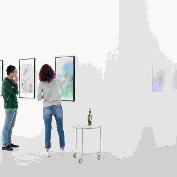 The bluish stairs of the Inn